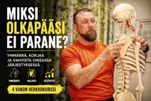 Kohti kivutonta olkapäätä. Ymmärrä, miksi olkapääsi oireilee ja opi korjaamaan se oikeassa järjestyksessä.